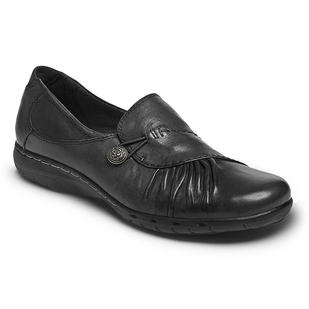 Rockport Singapore Womens Slip-On - Cobb Hill Paulette Black - KW2948630